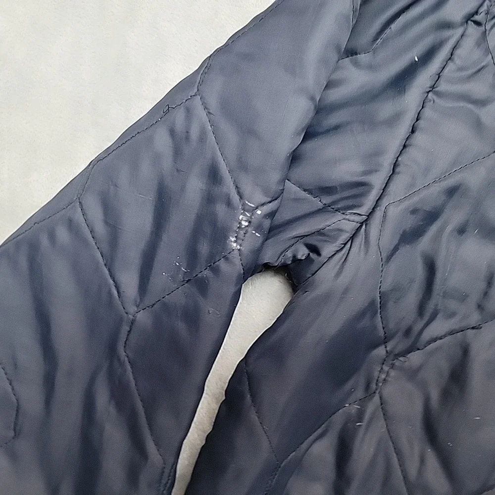 Vintage Wear-Guard  Jacket Mens Medium Navy Blue Quilted Bomber Work Made In USA